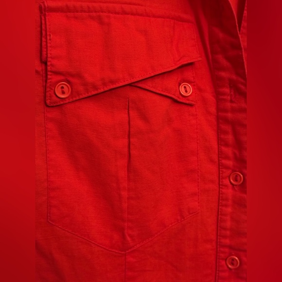 Vintage 80’s cotton Dorlene button down drop waist midi dress - Picture 2 of 4